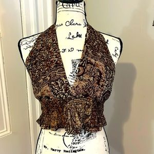 XOXO cropped tie back tank